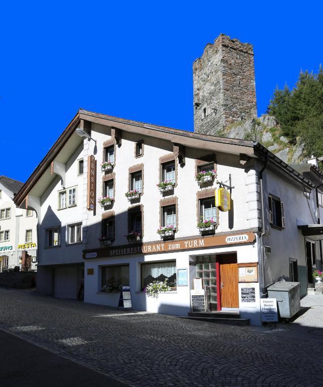 Gasthaus Pension Zum Turm Hospental Exterior foto